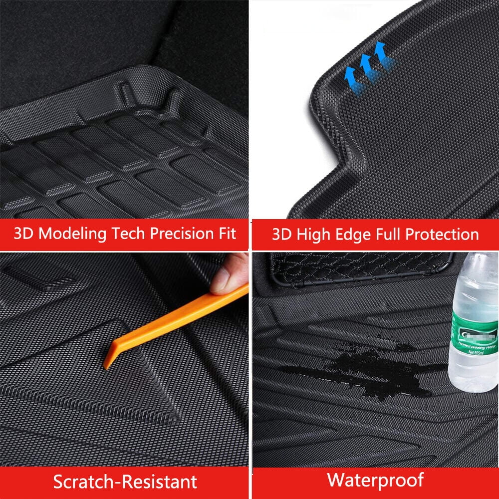 Easy to Clean for 2011-2021 Jeep Grand Cherokee TPO Rear Cargo Trunk Mats Liner