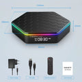 KingFurt Quad Core 8K HD Video 64GB Memory 6K Stream Player 2023 T95Z Plus Smart Android 12.0 TV Box