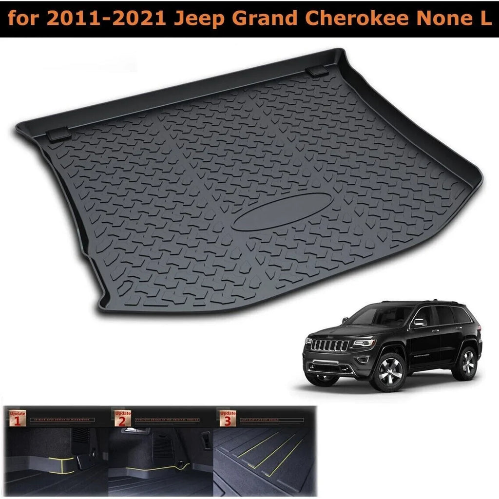 Easy to Clean for 2011-2021 Jeep Grand Cherokee TPO Rear Cargo Trunk Mats Liner