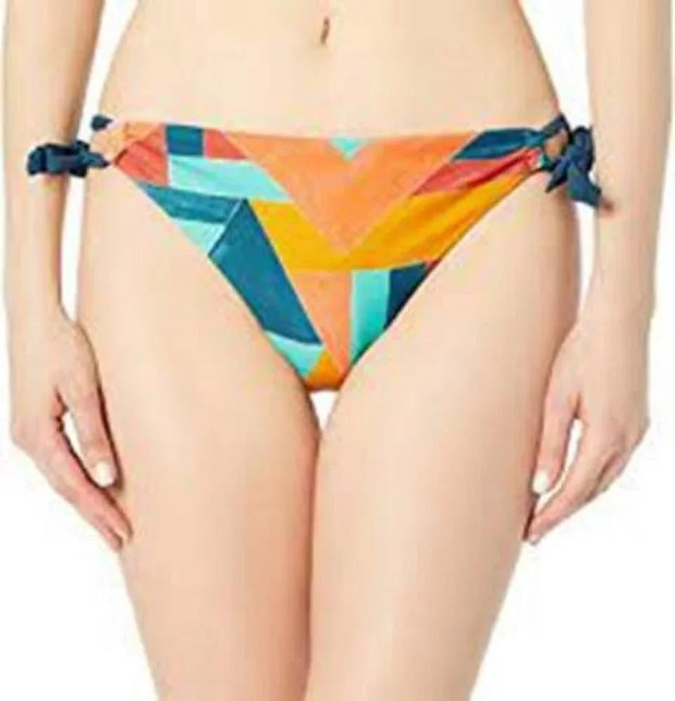 prAna Audrey Size Small (S) Mid Rise Tie Side Bikini Bottoms Atlantic Seaglass
