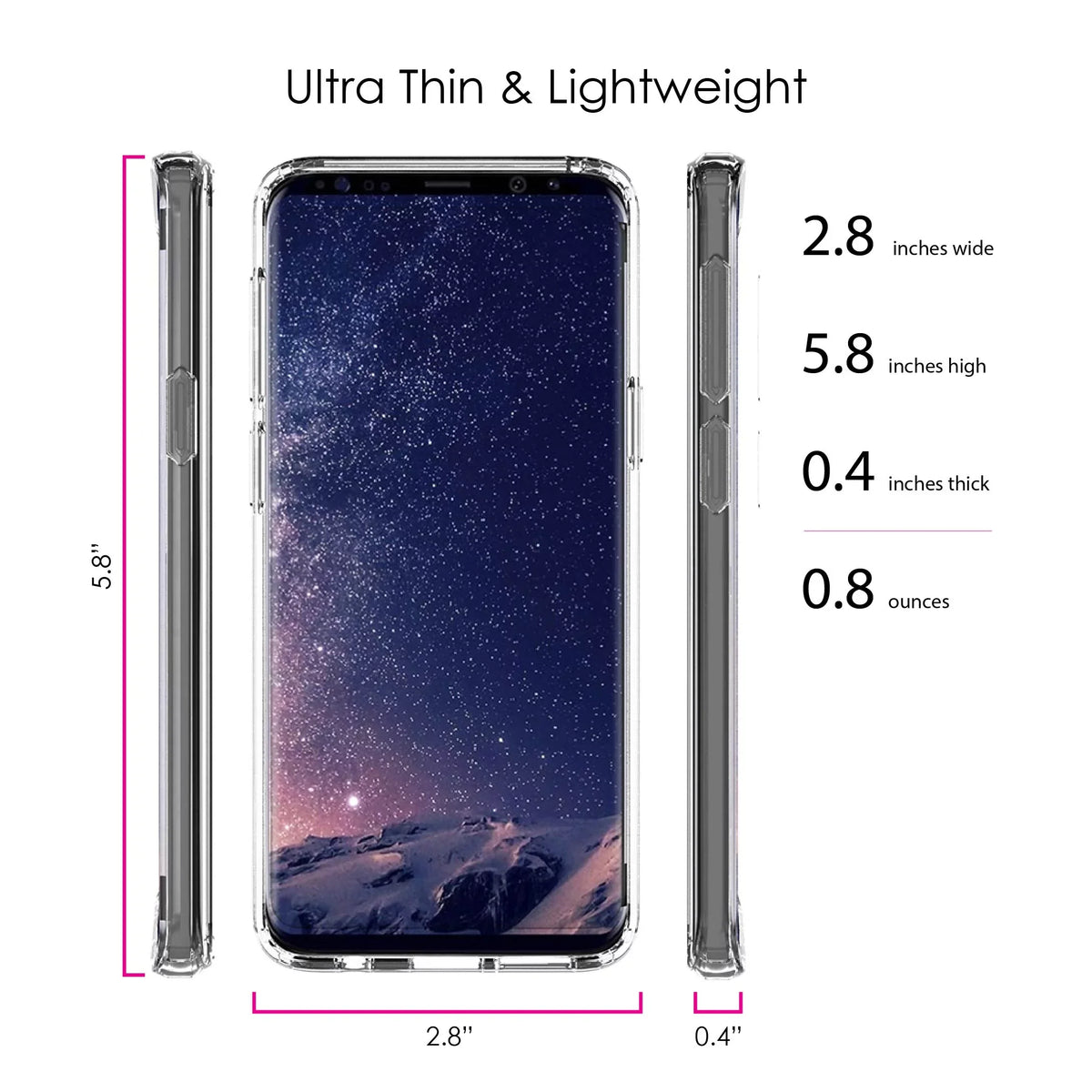 DistinctInk Clear Shockproof Hybrid Case for Samsung Galaxy S9 (5.8" Screen) - TPU Bumper Acrylic Back Tempered Glass Screen Protector - Cross Heart - Faith Hope Love