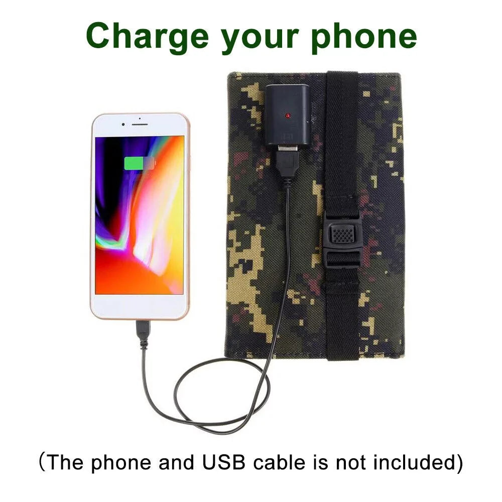 Foldable Outdoor 80W USB Solar Panel Portable Phone Charger Camping Hiking Rechargeable Battery High Quality