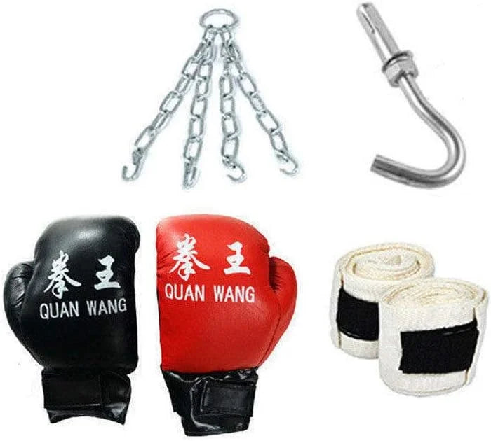 Full Heavy Boxing Punching Bag (Empty), Training Gloves Speed Set Kicking MMA Workout, Taekwondo Training Fitness Heavy Boxing Workout, Muay Thai Kick Bag, Home Gym