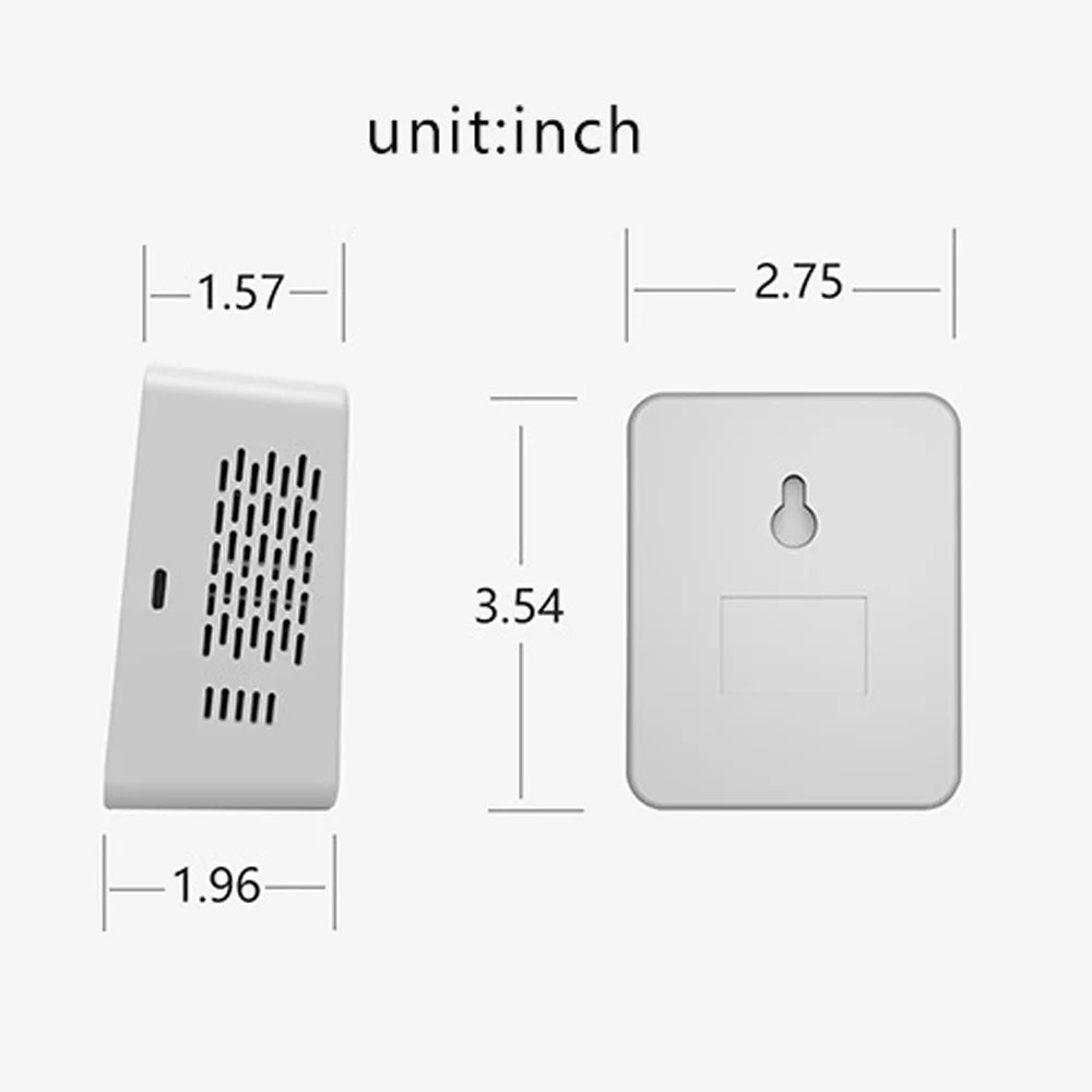 Carevas WiFi Intelligent Air Quality Detector PM2.5 CO2 TVOC HCHO Humidity 6 In 1 Detector Time Date Week Display Mobilephone APP Remotes Viewing 2 Sets Alarm Home Indoor Desktop Air Quality Moni