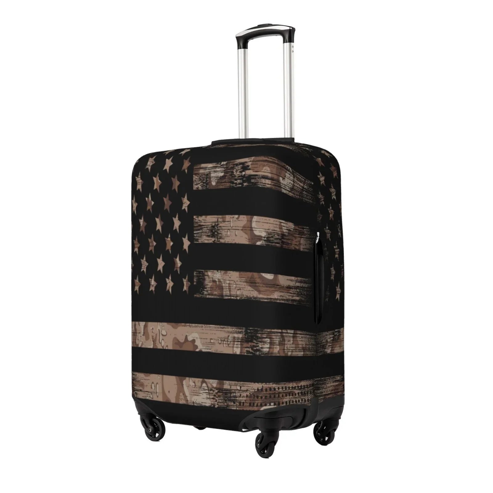 Junzan American Flag With Desert Camouflage Print Washable Luggage Cover - Fashion Suitcase Protector Fits 18-32 Inch Luggage