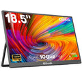 Oiiwak 18.5 inch Large Portable Monitor,100HZ Second Screen Extender for Notebook, 100% sRGB 1080P FHD IPS Frameless Travel Gaming Monitor, Dual Speakers, 180° Foldable Stand & VESA