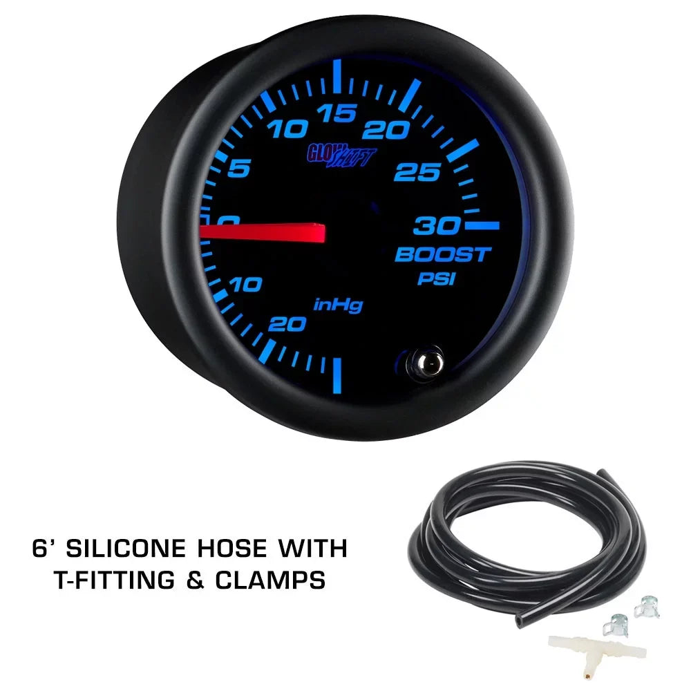 GlowShift 2002-2007 Subaru Impreza WRX Fiberglass Triple Dashboard Gauge Package with Tinted 7 Color GS2 Gauge Set