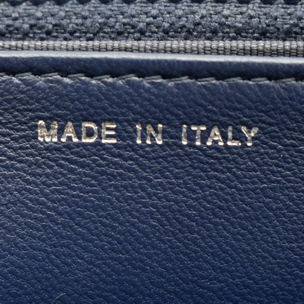 Pre-owned CELINE Luggage Denim Leather Tote Crossbody Bag Bicolor