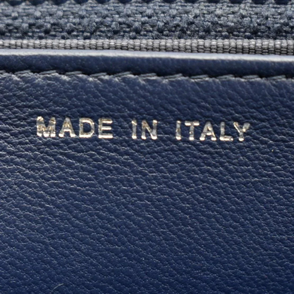 Pre-owned CELINE Luggage Denim Leather Tote Crossbody Bag Bicolor