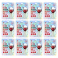 Soo,Ae Red Wine Anti-Aging Hologram Mask [12 Count] Vegan Collagen Antioxidants To Firm, Restore And Brightening Skin, Korean Beauty Sheet Mask Hydrate Glow Brighting Premium Facial Mask Face Wra