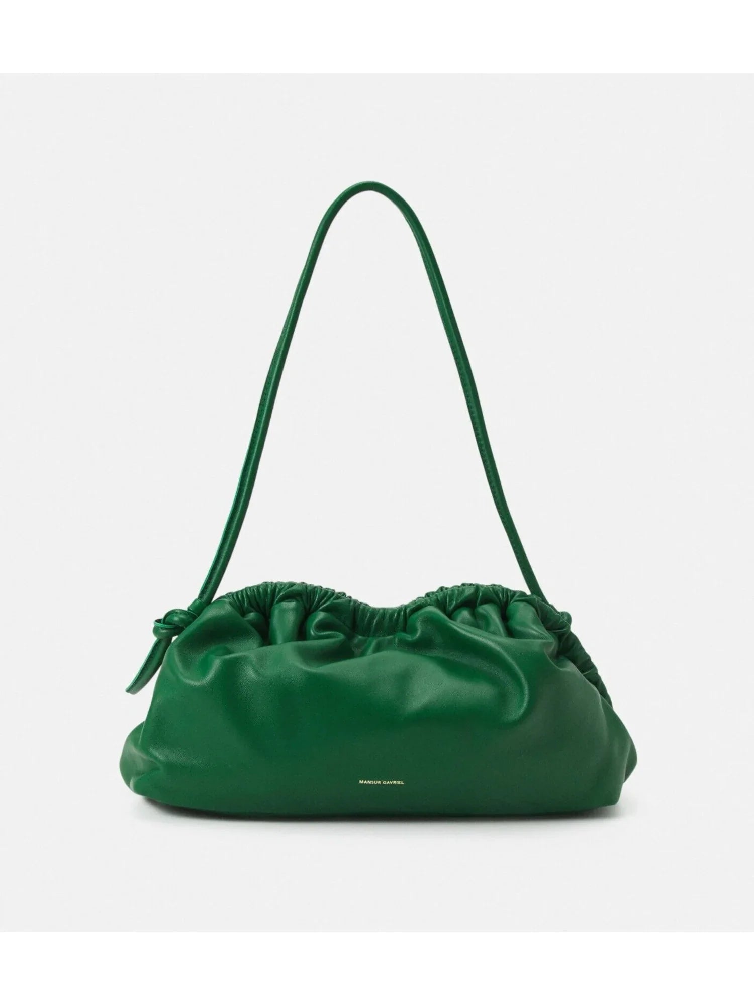 MANSUR GAVRIEL Women's Green Solid Leather Single Strap Clutch Handbag Purse