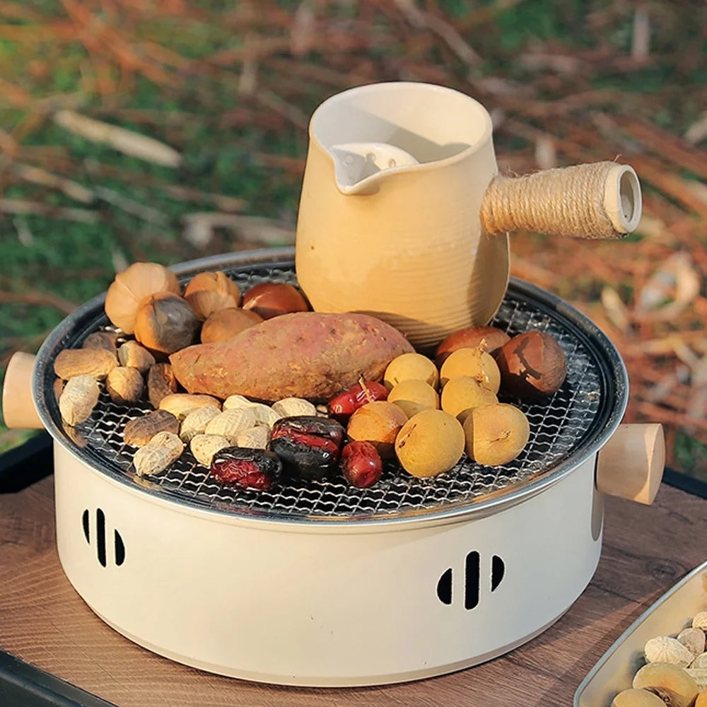 Dcenta Camping Barbecue Stove Portable Charcoal BBQ Grill Ideal for Cooking