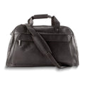 Dark Brown Leather Duffle Bag with Notebook Pocket and Adjustable Strap QGM23256