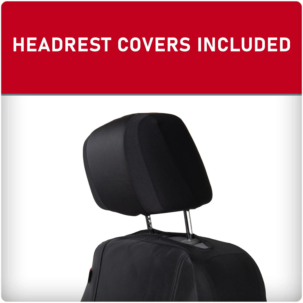 Dickies 2-Piece Black Puncture-Resistant Front Car, Truck, SUV Seat Covers, Protect from Pets, Universal Fit