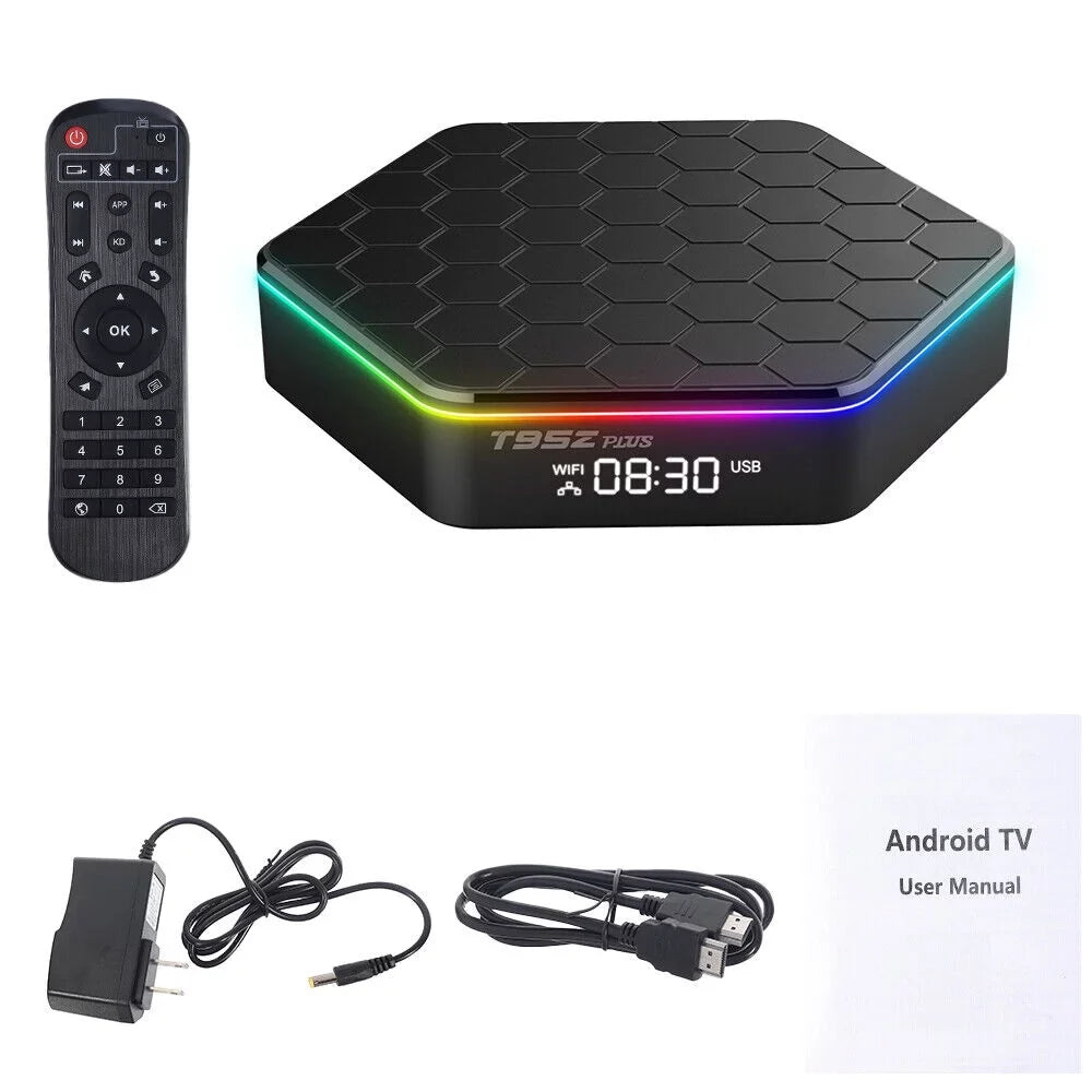 KingFurt Quad Core 8K HD Video 64GB Memory 6K Stream Player 2023 T95Z Plus Smart Android 12.0 TV Box