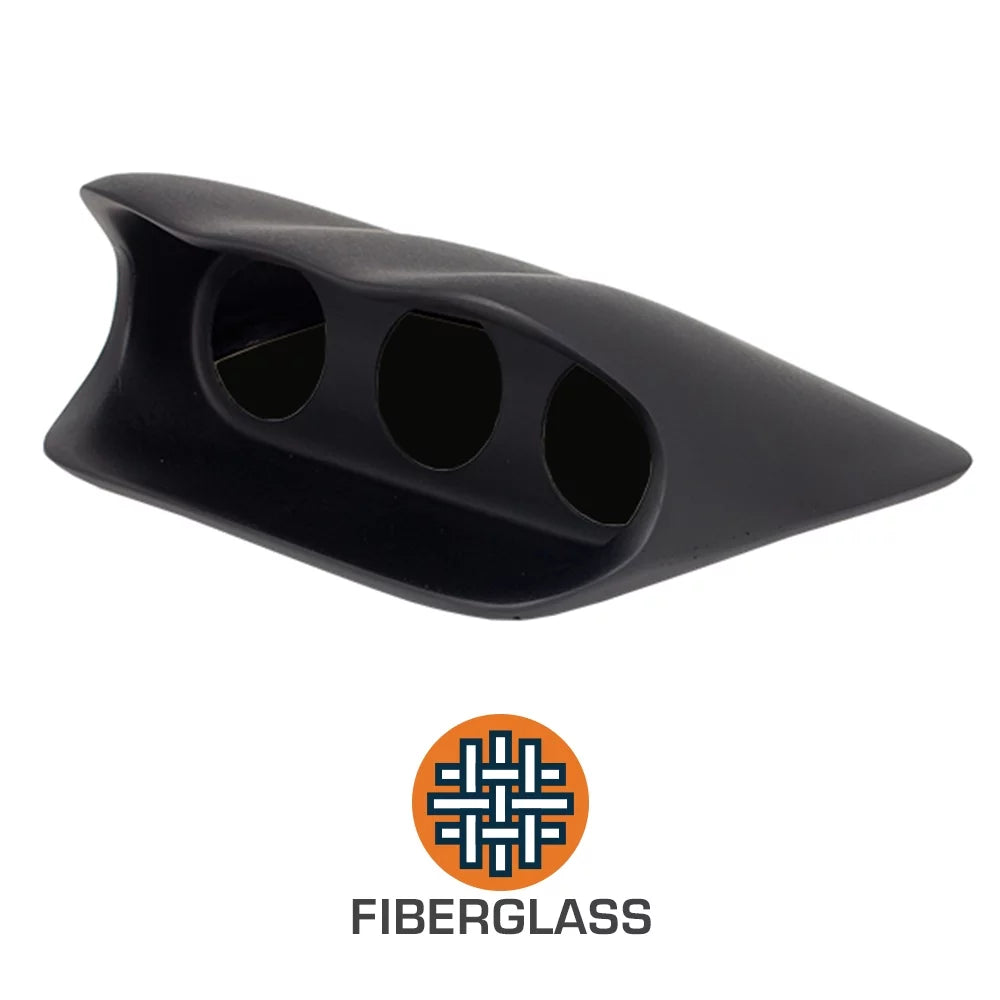GlowShift 2002-2007 Subaru Impreza WRX Fiberglass Triple Dashboard Gauge Package with Tinted 7 Color GS3 Gauge Set