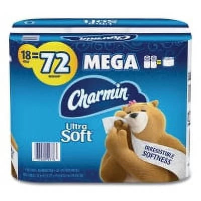 Charmin Essentials Soft Bathroom Tissue, Septic Safe, 2-Ply, White, 4 x 3.92, 352 Sheets/Roll, 12/Pack