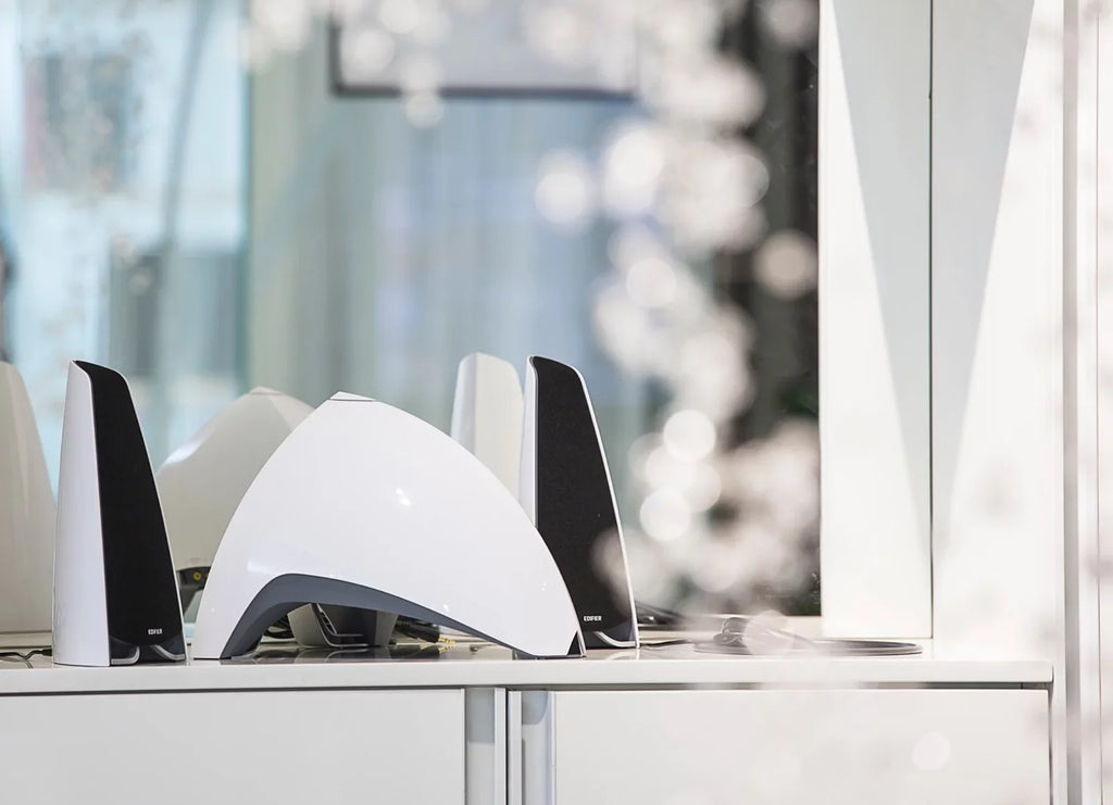 Edifier Prisma Encore e3360 - Speaker system - for PC - 2.1-channel - wireless - Bluetooth - 64 Watt (total) - white