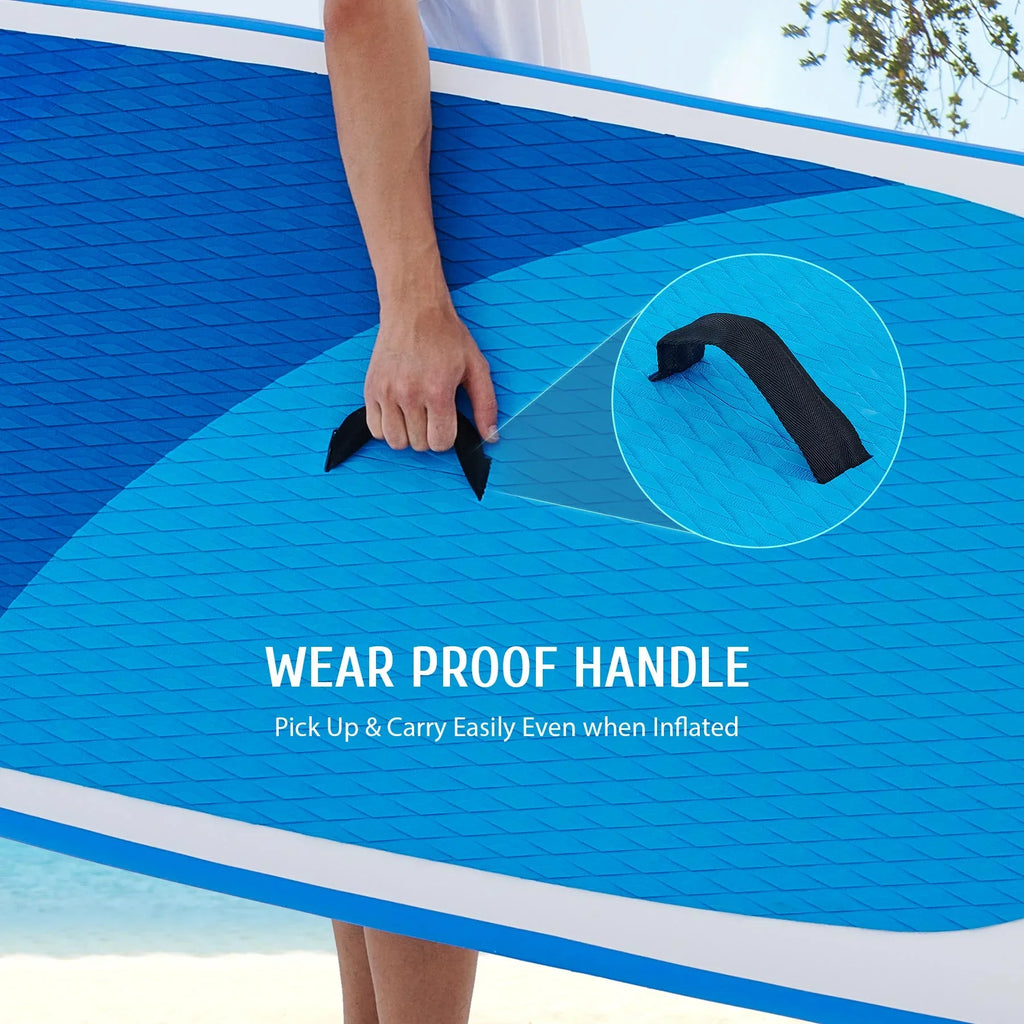 Preenex 10'6" Hybrid Inflatable Paddle Board for Adults Hybrid SUP Board Set w Air Pump, Blue