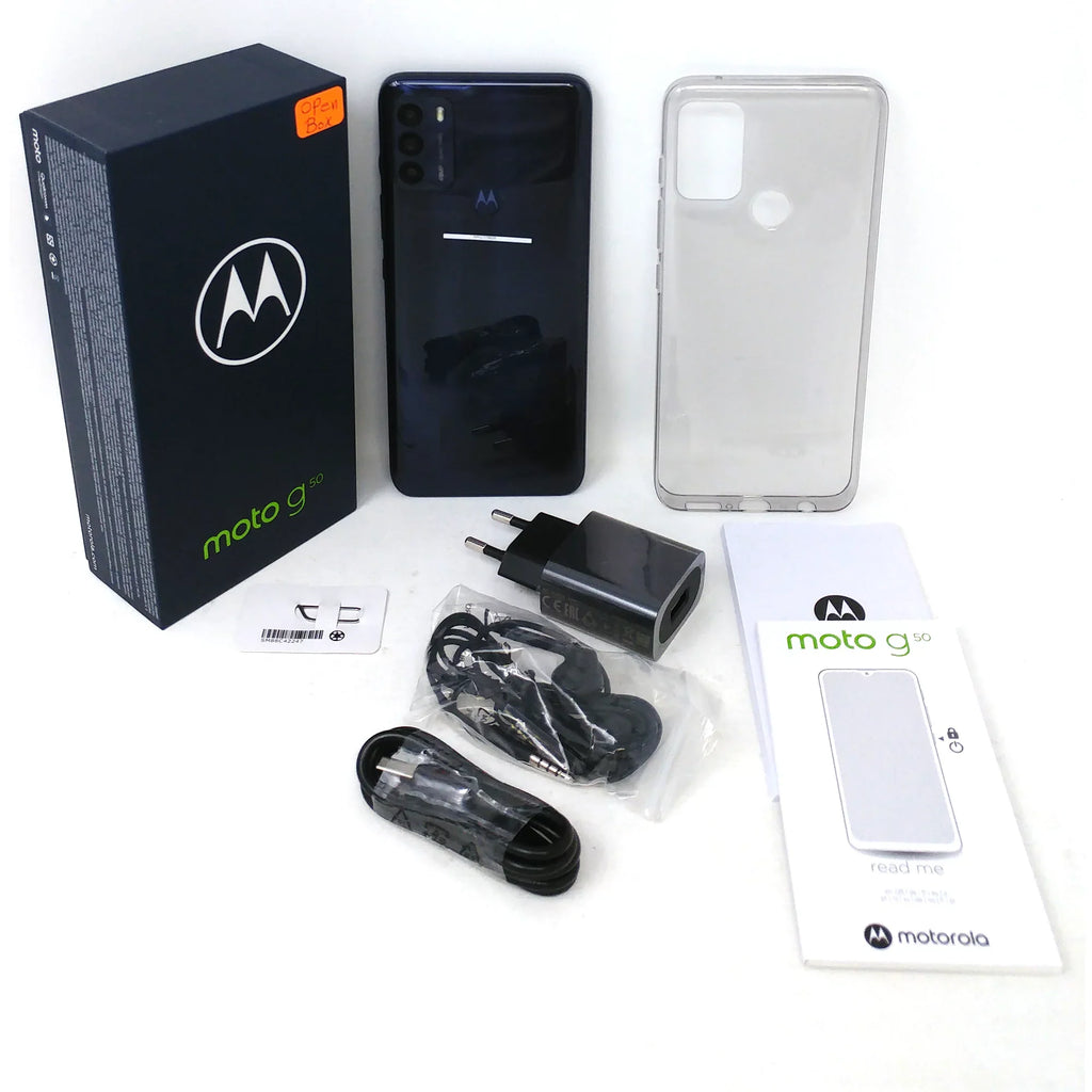 Motorola Moto G50 XT2137-1 5G 128GB Dual SIM Factory Unlocked 6.5" 4GB RAM Phone - Steel Grey - OB
