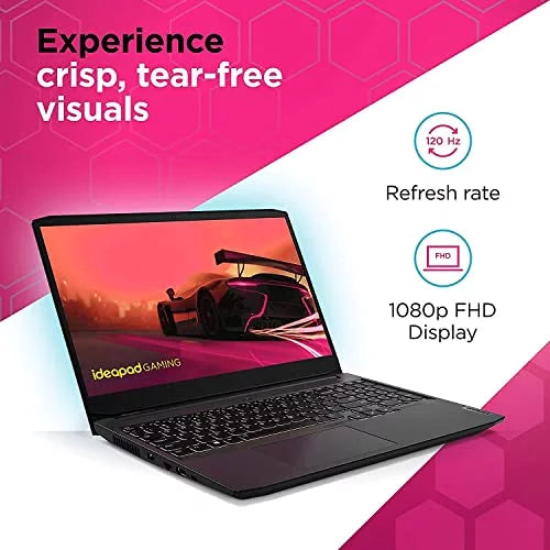 IdeaPad Gaming 3 15.6" FHD 120Hz Gaming Portable computer, AMD Ryzen 5-5600H, 32GB RAM 1TB Solid State Drive, RTX 3050 Ti 4GB GDDR6, Backlit Keyboard, Bluetooth, Webcam, WiFi, Win OS 11, Shadow Black