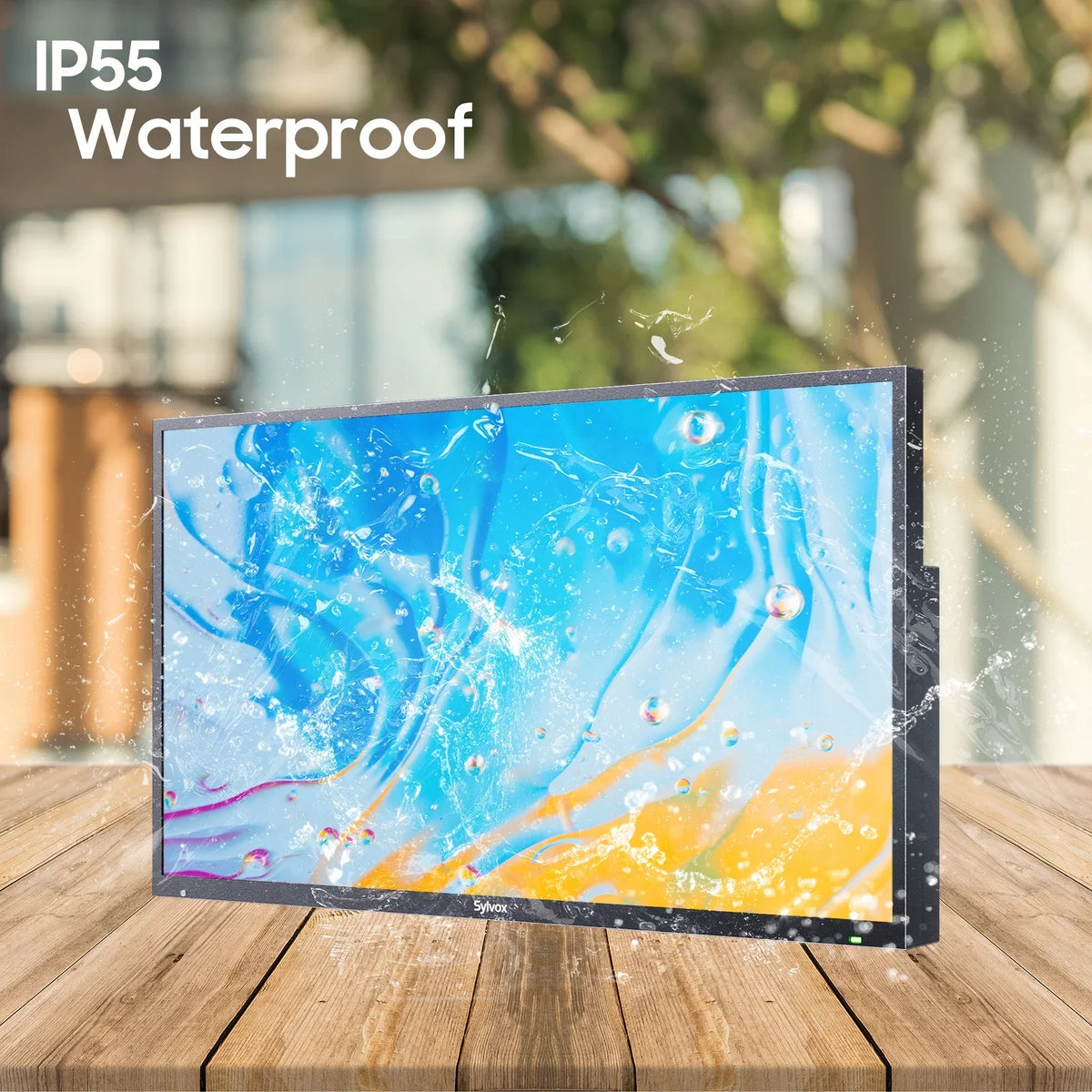SYLVOX Outdoor TV, 43'' QLED Smart Google TV, IP55 Waterproof, Dolby Vision HDR, Voice Remote,1000nits Weatherproof Television, Chromecast Built-in for Deck, Patio or Garden(Deck Pro QLED 2.0)