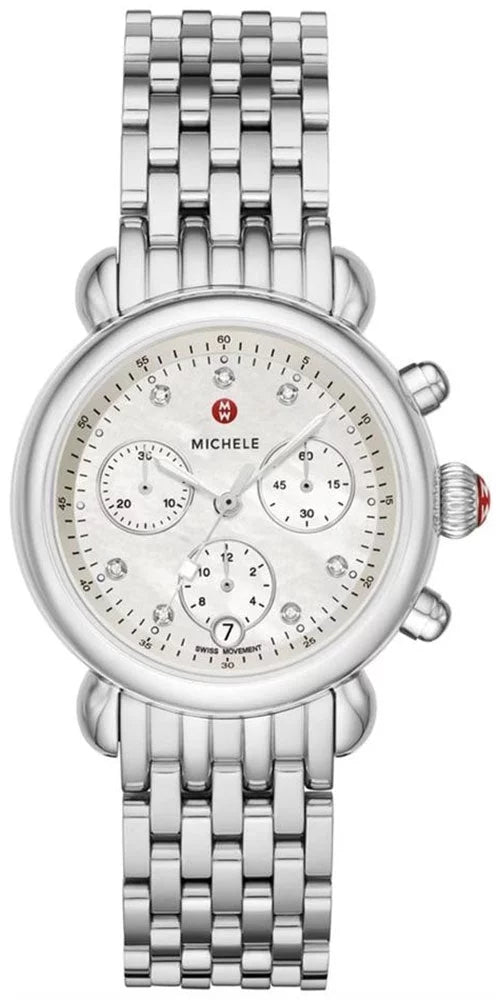 Michele CSX-36 Chronograph Mother of Pearl Dial Date Stainless Steel Womens Watch MWW03C000516