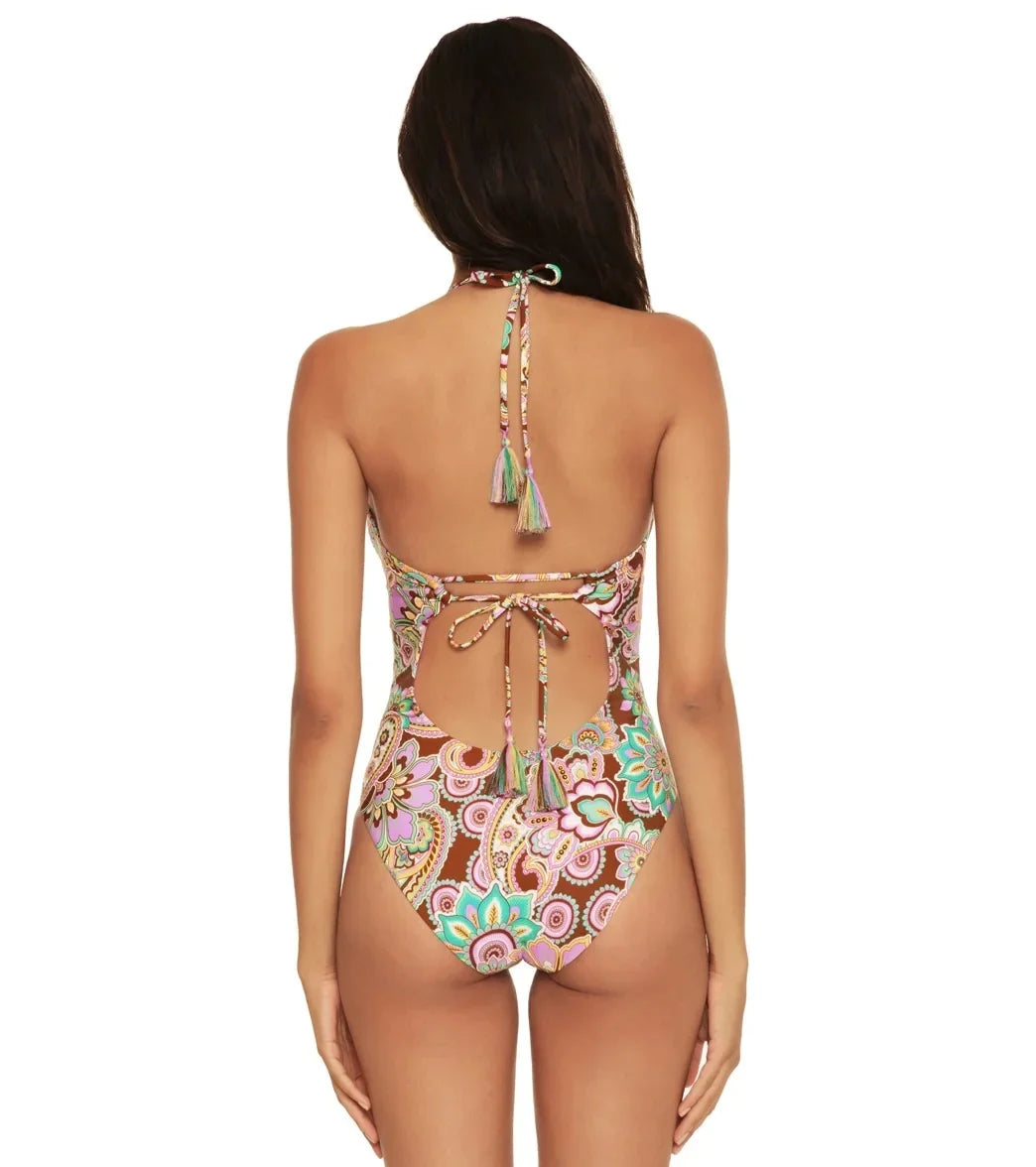 Becca by Rebecca Virtue MULTI Groovy Multi Way One-Piece Swimsuit, US Large