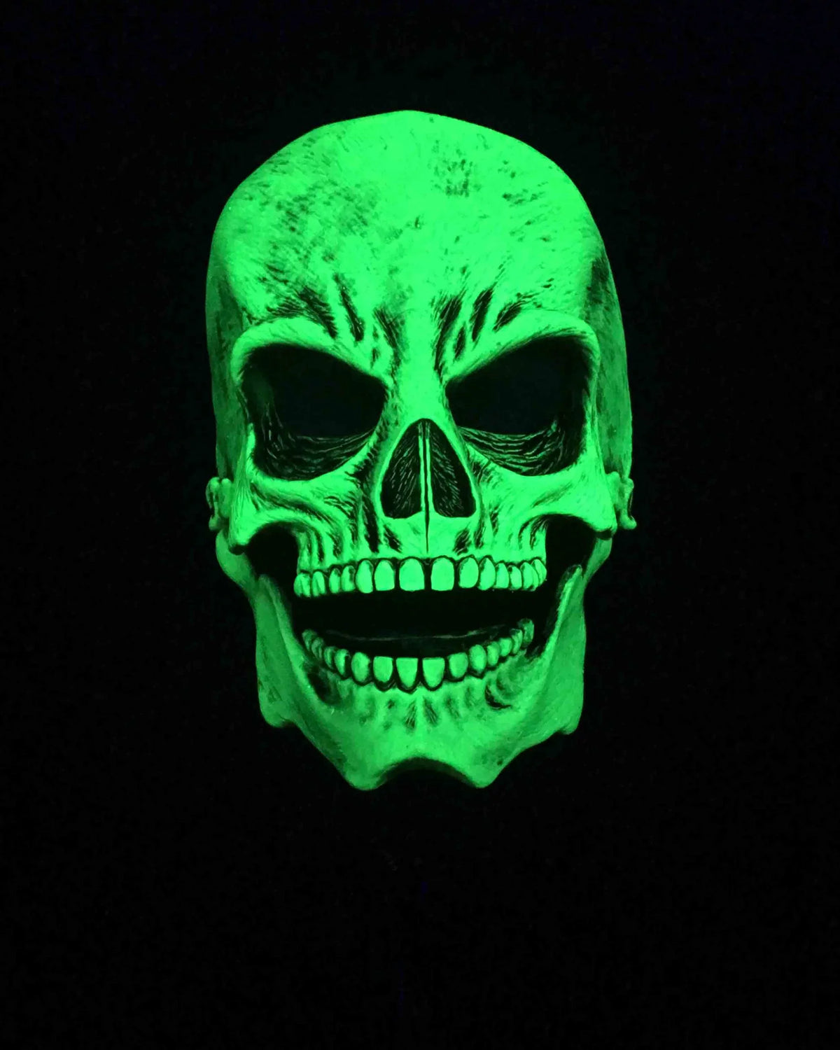 Uv Green Sock Skull Mask