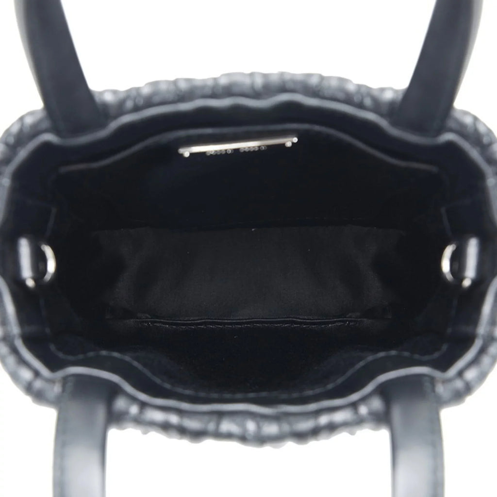 Pre-Owned Miu Miu Miu Materasse Nappa Crystal Shoulder Bag 5BA220 Black Silver Leather Ladies MIUMIU (Good)