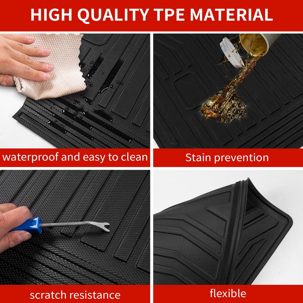 Fit 2022-2024 Honda Civic Hatchback Backrest Mats TPE All Weather Trunk Mat 2023 Civic Hatchback Accessories