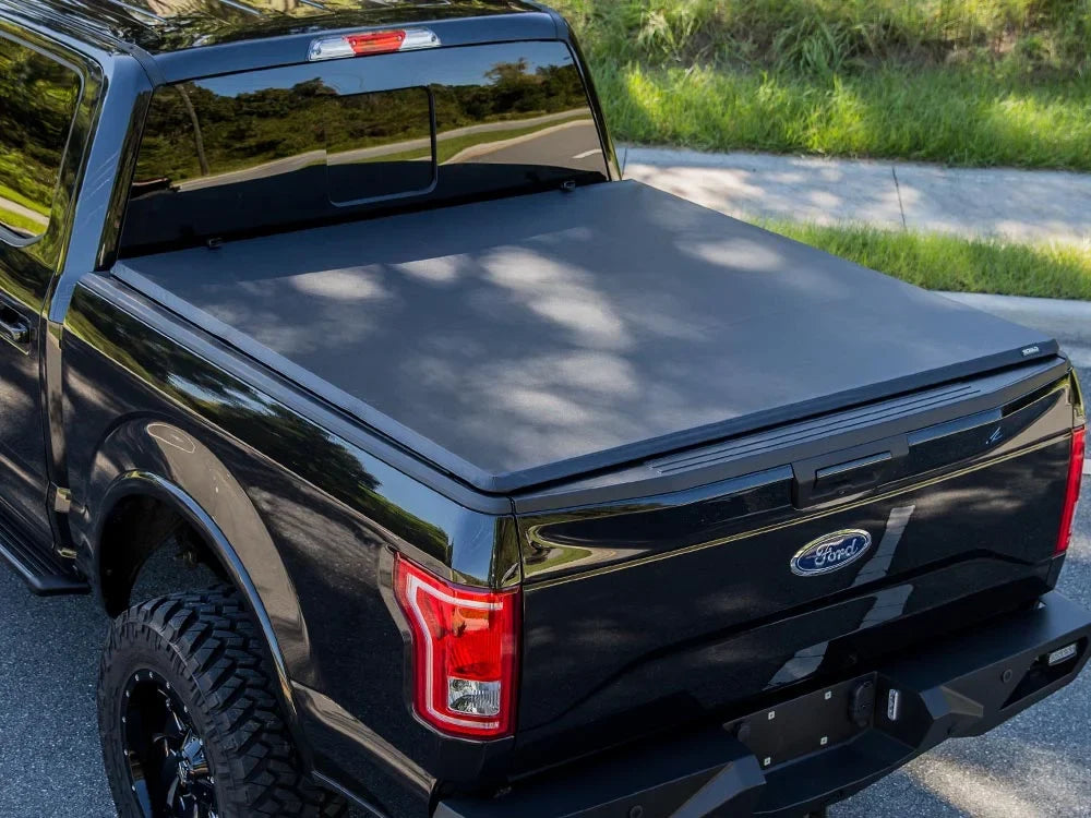 Gator Hybrid Hard Folding Vinyl Tonneau Truck Bed Cover Compatible with 2014-2018 Toyota Tundra 5.5 Ft Bed w/o Deck System
