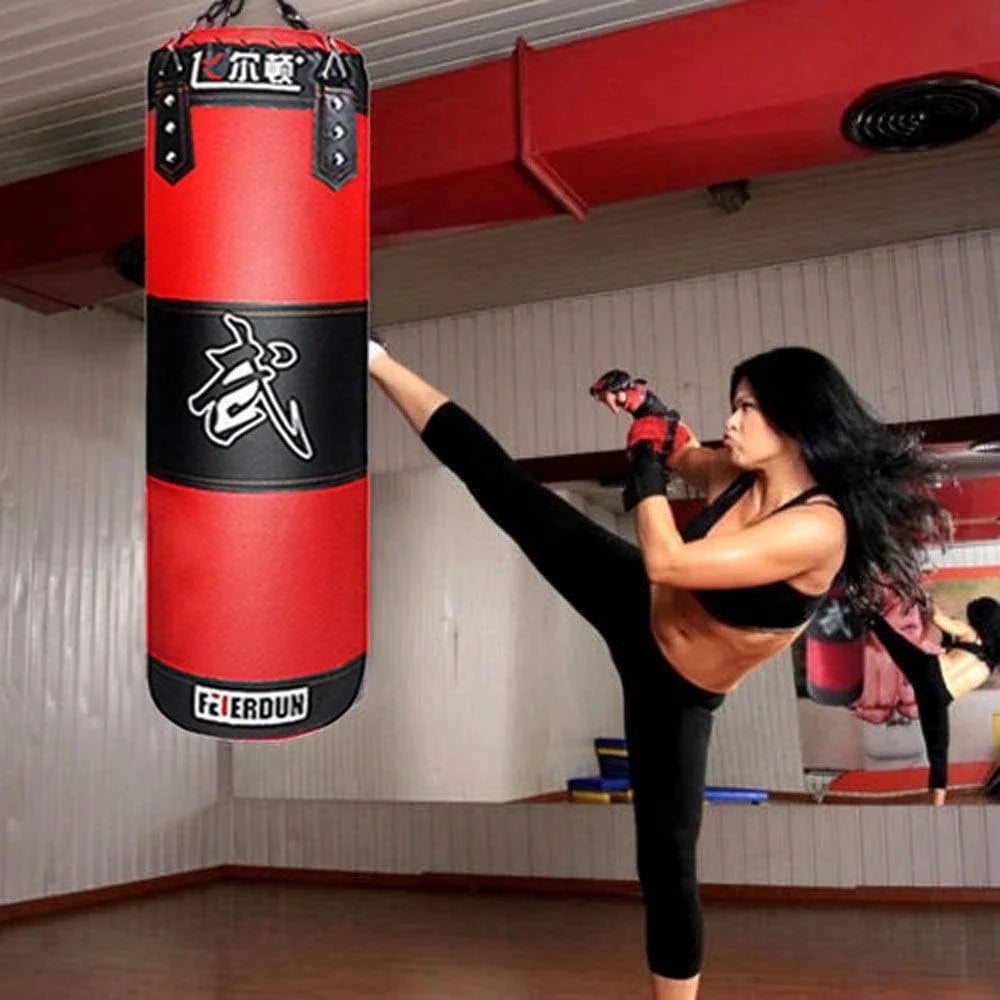 Full Heavy Boxing Punching Bag (Empty), Training Gloves Speed Set Kicking MMA Workout, Taekwondo Training Fitness Heavy Boxing Workout, Muay Thai Kick Bag, Home Gym