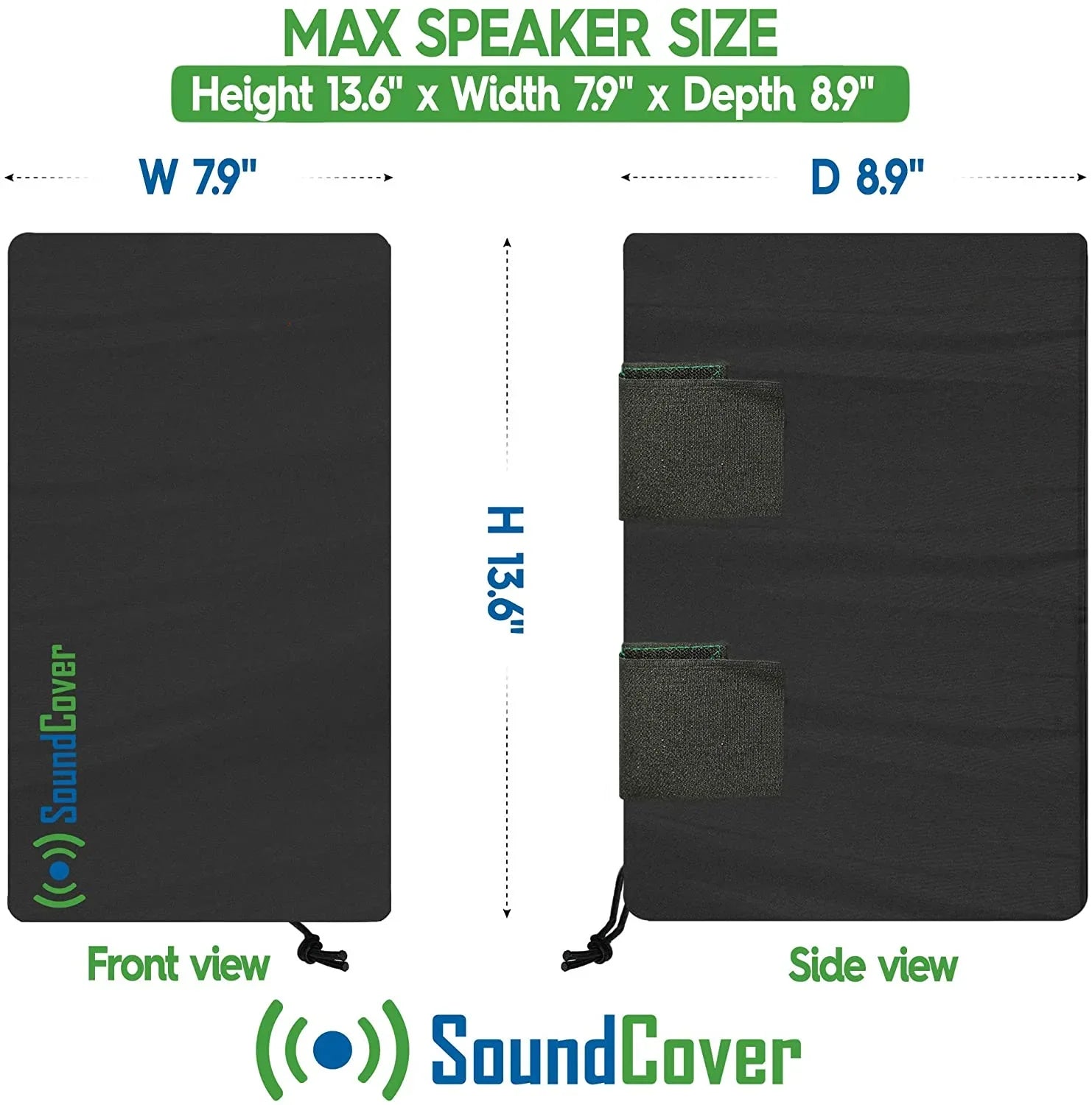 Outdoor Speaker Covers: Black, Medium Size (H 13.6" x W 7.9" x D 8.9"), Compatible with Yamaha AW294, Definitive Technology AW 5500, Polk Audio Atrium 6, Yamaha AW350, and Bose 251
