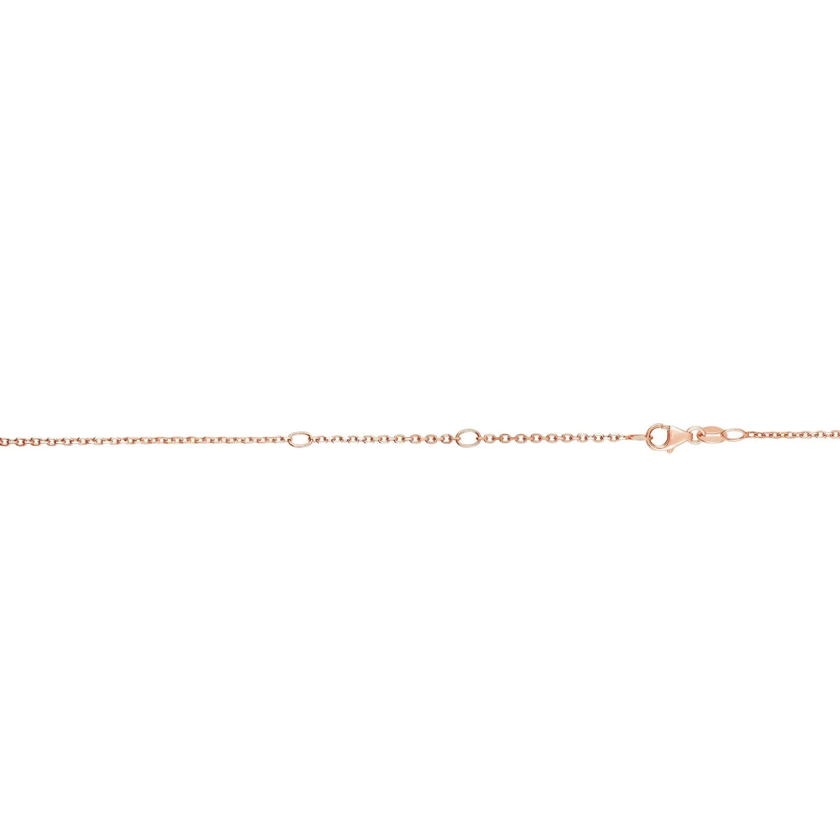 14k Rose Gold 0.6mm Extendable Cable Chain Necklace, Lobster Claw 16-18 Inches, 1.2gr.