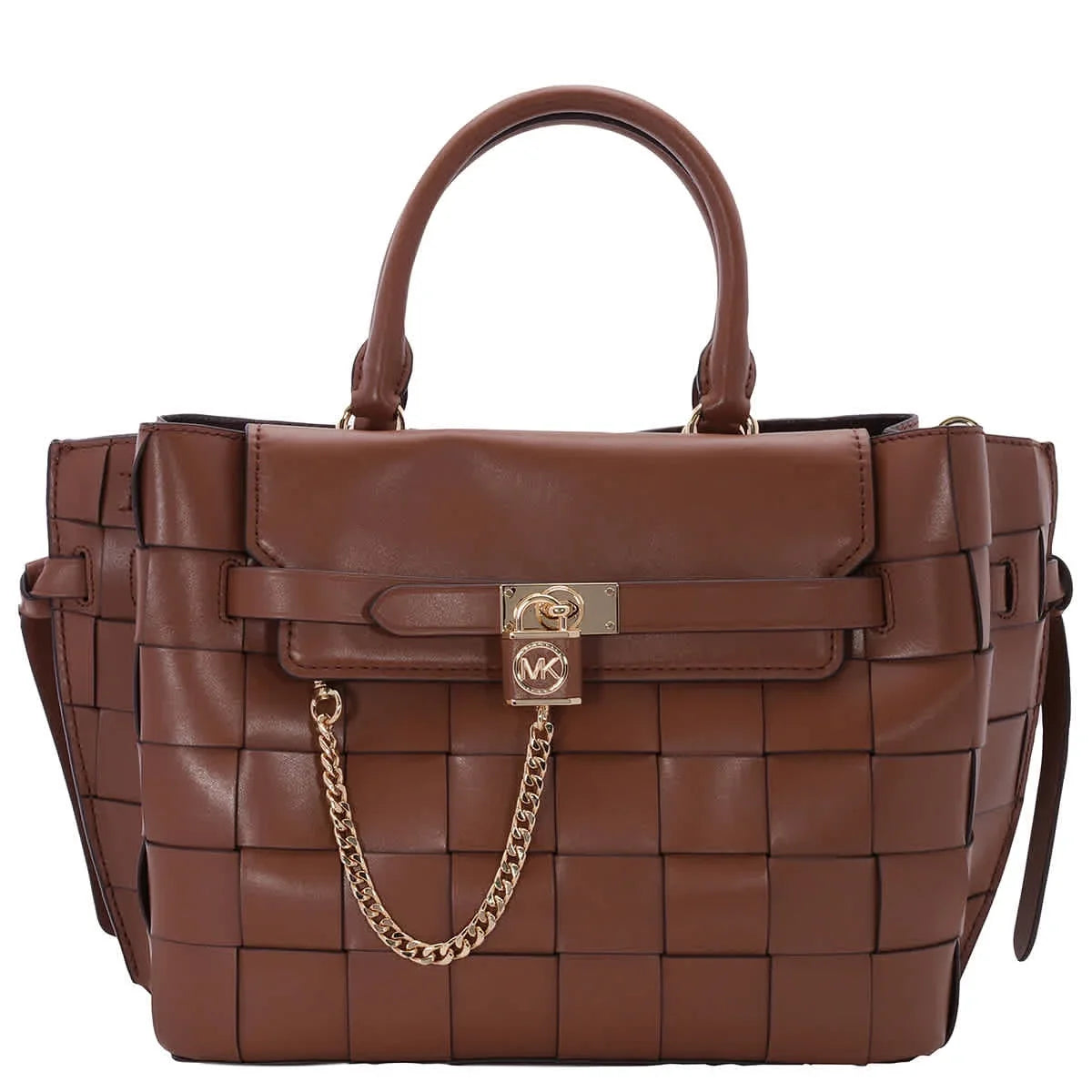 Michael Kors Luggage Large Woven Hamilton Legacy Belted Satchel