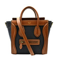 Pre-owned CELINE Luggage Denim Leather Tote Crossbody Bag Bicolor