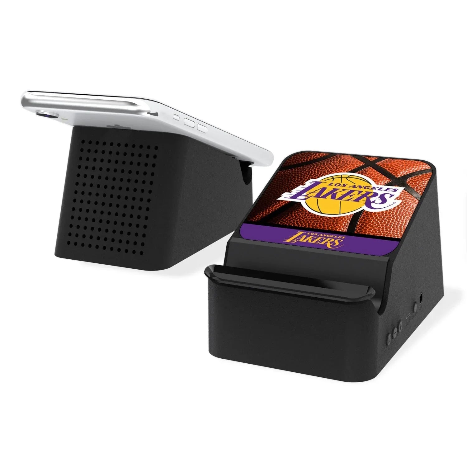 Los Angeles Lakers Basketball Design Wireless Charging Station & Bluetooth Speaker