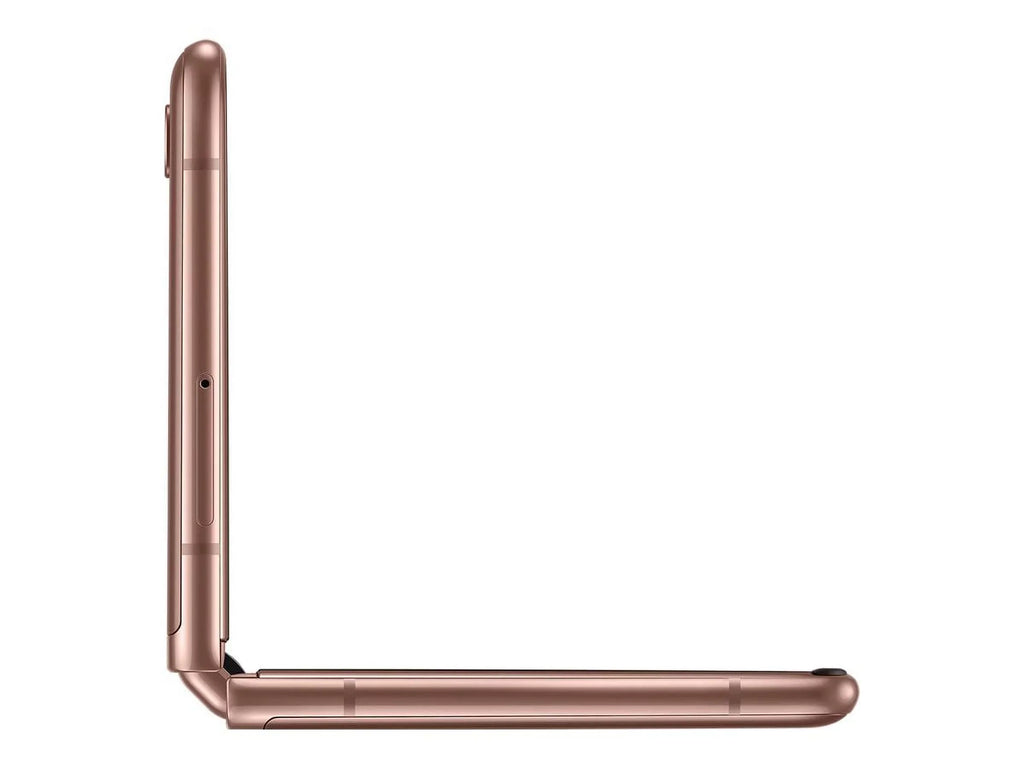 Samsung Galaxy Z Flip 5G - 5G smartphone - dual-SIM - RAM 8 GBs / Internal Memory 256 GBs - OLED display - 6.7" - 2636 x 1080 pixels - 2x rear cameras 12 MP, 12 MP - front camera 10 MP - mystic bronze