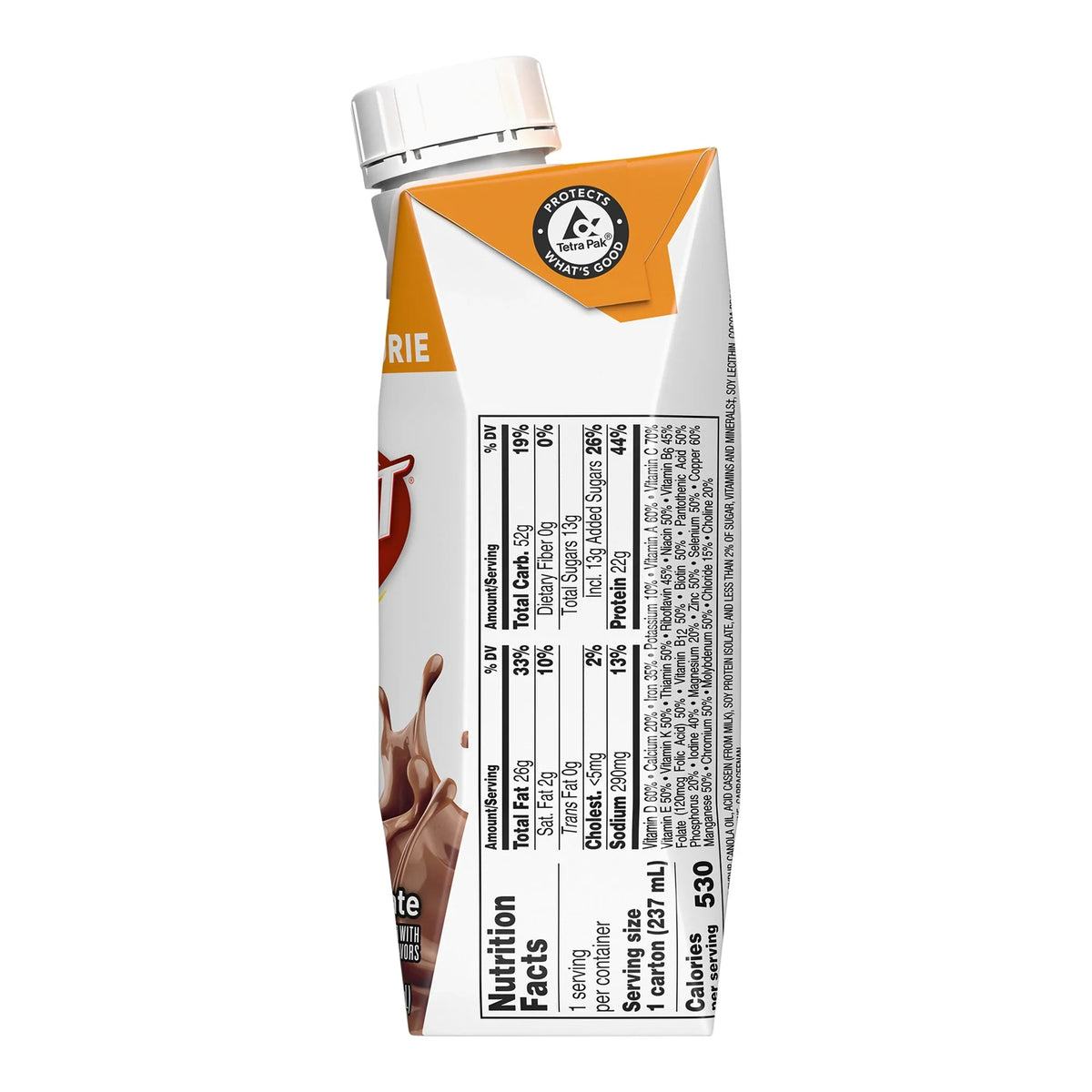 Nestle Boost Very High Calorie Complete Nutritional Drink Chocolate 8 oz Reclosable Carton 24 Ct