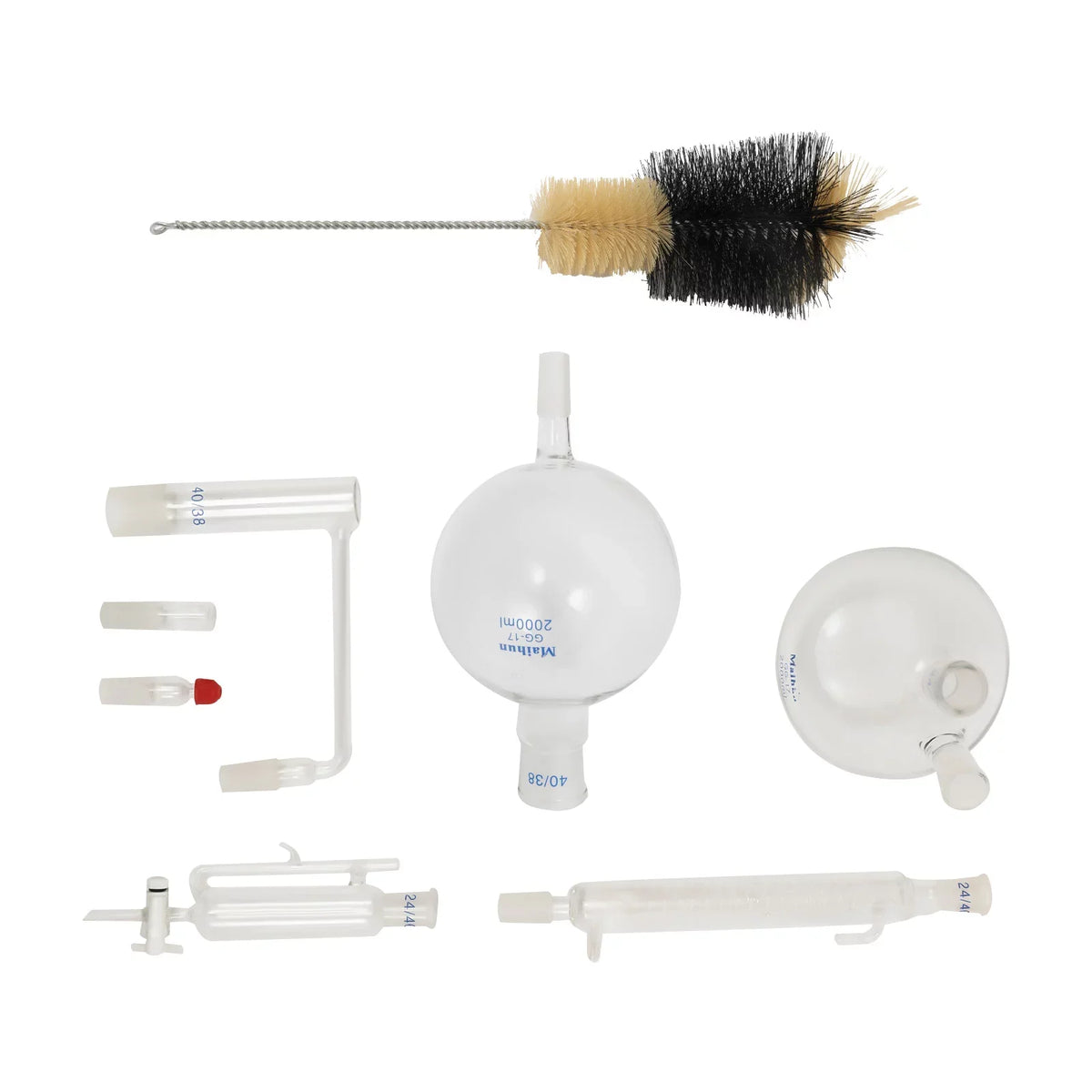 Miumaeov 2000ML Essential Oil Distillation Apparatus with Condenser + Hot Stove + Essential Oil Separator Lab Glass Distillation Kit Steam Water Distiller Purifier