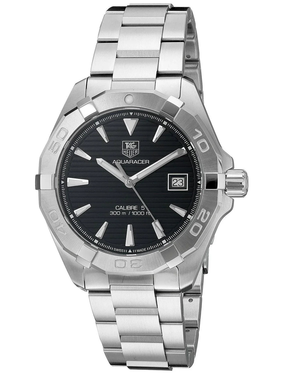 TAG Heuer Men's 40mm Steel Bracelet & Case Automatic Black Dial Analog Watch WAY2110.BA0928