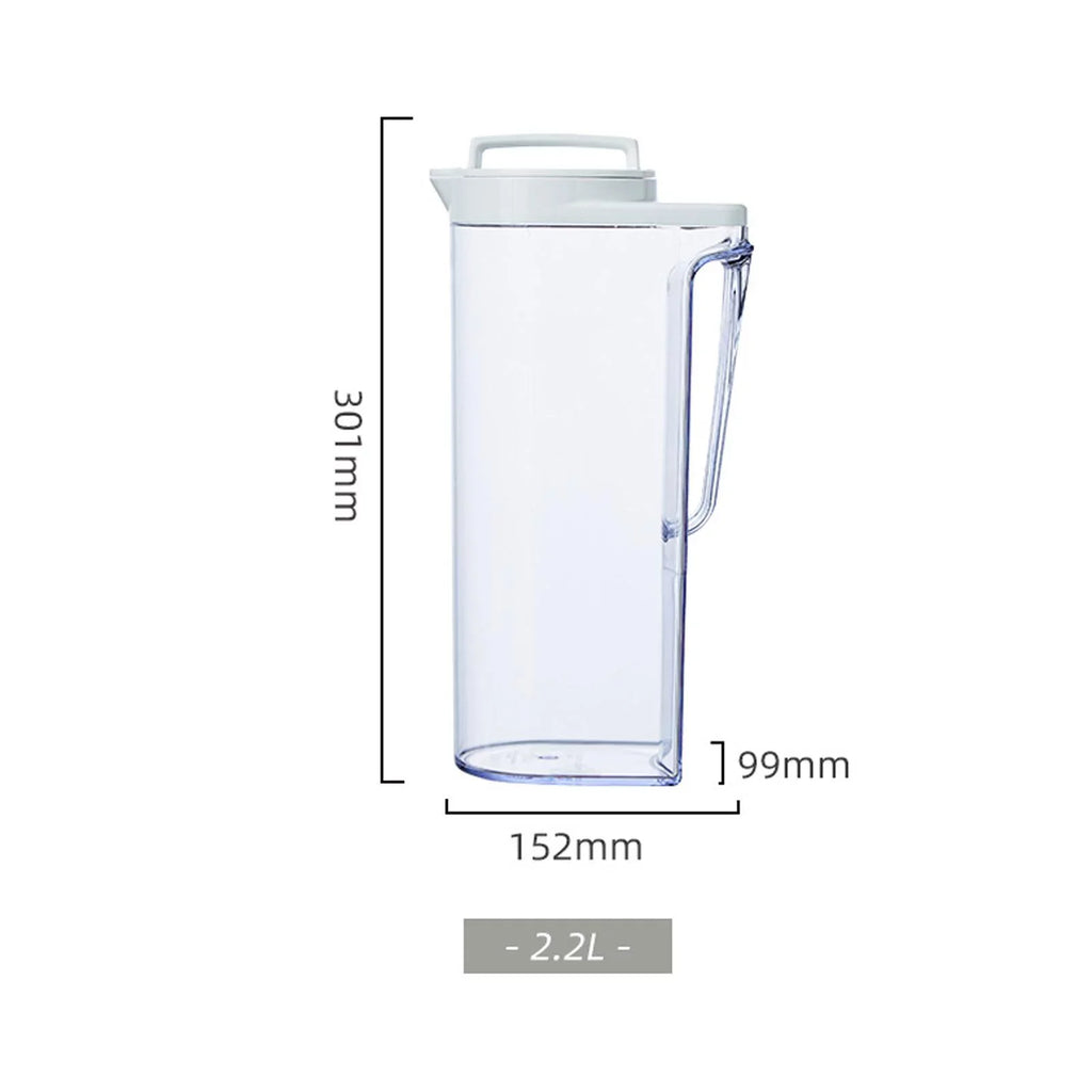 Water Pitcher Beverage Dispenser Screw Lid Heat & Cold Resistant Lemonade Kettle 2200ML