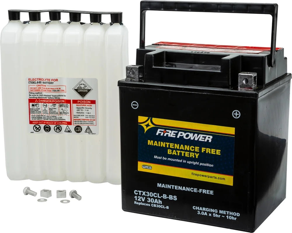 Fire Power Maintenance Free Battery CTX30CL-B-BS Compatible With Sea-Doo Wake 155 2005-2015