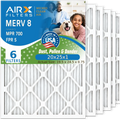 20x25x1 Air Filter MERV 8 Comparable to MPR 700 & FPR 5 Electrostatic Pleated Air Conditioner Filter 6 Pack HVAC AC Premium USA Made 20x25x1 Furnace Filters by AIRX FILTERS WICKED CLEAN AIR.