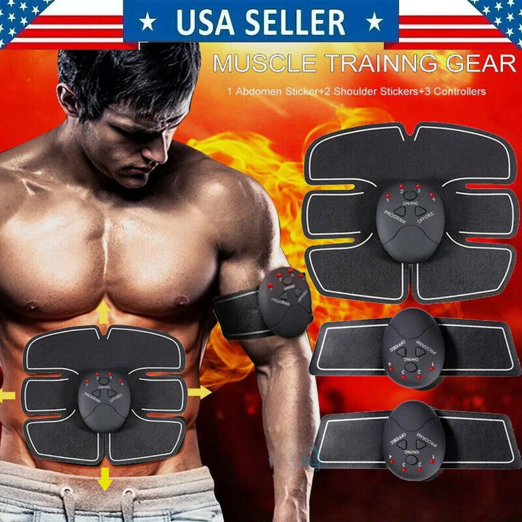 Electric Muscle Toner Fitness Binder Gym Machine ABS Toning Fat Burner Belt