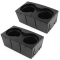 Red Hound Auto 2 Cup Holder Inserts Holds 4 Cups Compatible with Ford Super Duty F-250/F-350/F-450/F-550 2011-2016 fits Front Center Floor Mounted Console (flow through style) Black Beverage Holder