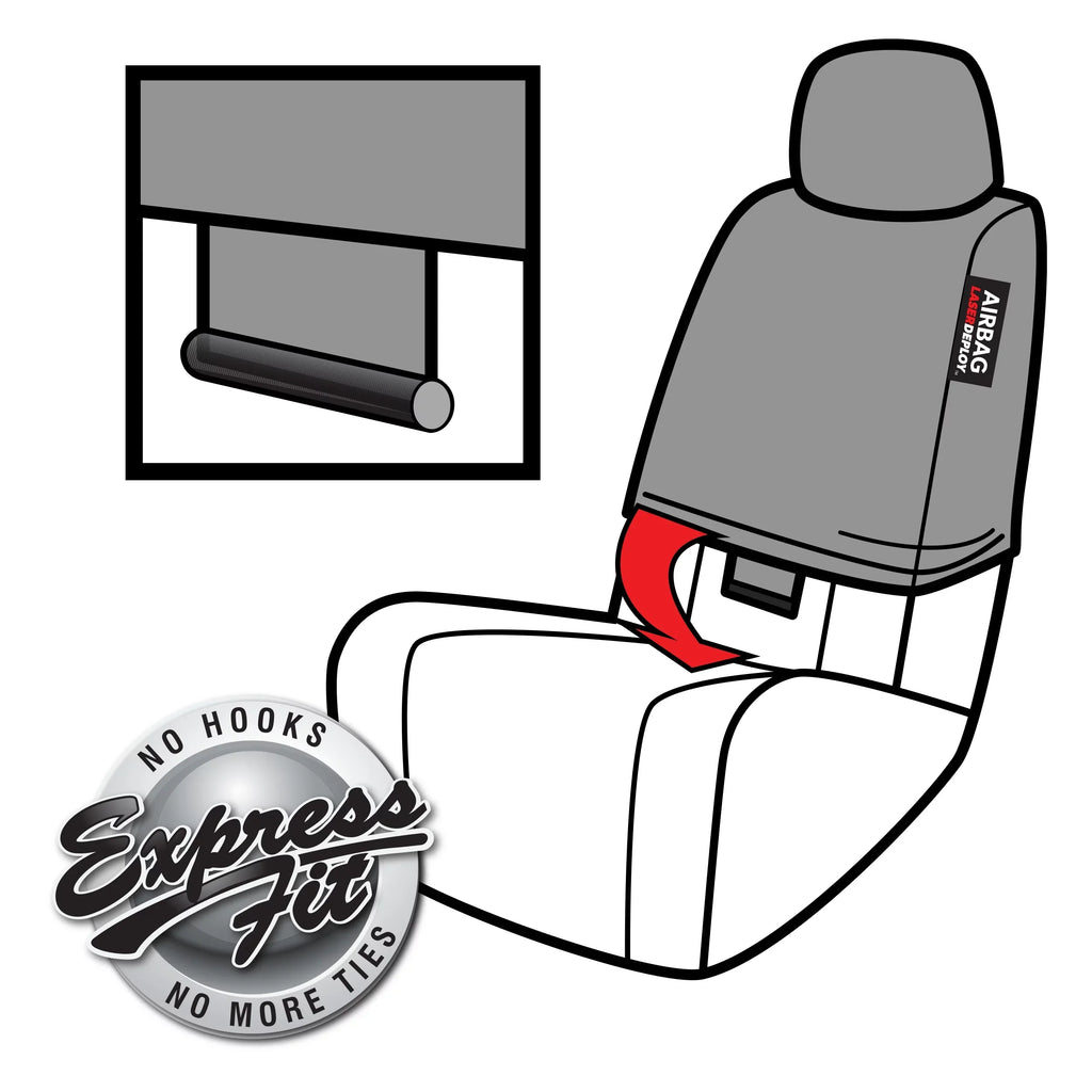 Genuine Dickies Full Vehicle Heavy Duty Polyester Car Seat Covers Black,40212WDI