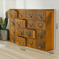 Retro Wood Apothecary Cabinet 16 Drawers Desk Drawer Organizer Storage Box