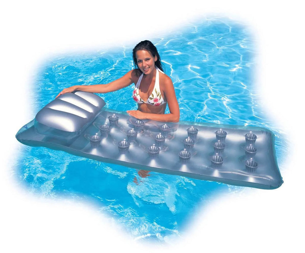 Intex 18-Pocket Mattress Suntanner Pool Lounger w/ Headrest (4 Pack) | 58894EP